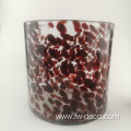 leopard spotted cylinder candle holder